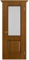 Двери Vist (Вист) Дверь Шервуд античный дуб тон 14 стекло роса