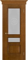 Двери Vist (Вист) Дверь Вена античный дуб тон 14 стекло версачи
